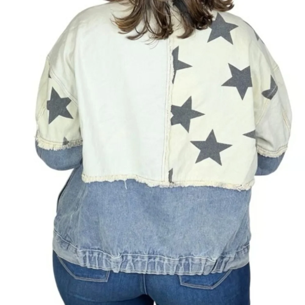 Denim Patchwork Jacket - Picture 2 of 8